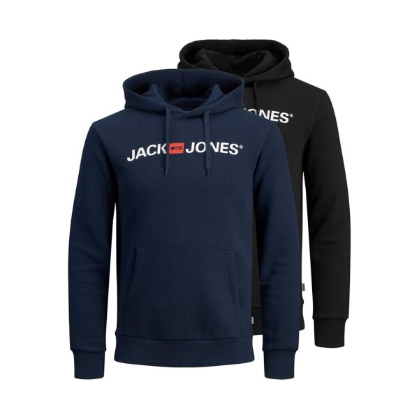 JACK&JONES Mens Hoodie, 2-pack - JJECORP OLD LOGO SWEAT HOOD, pullover, logo