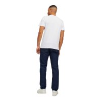 JACK&JONES Mens T-Shirt, 3 Pack - JJETHAN TEE CREW NECK, Vintage Logo, Cotton White/Navy/Black XXL (XX-Large)