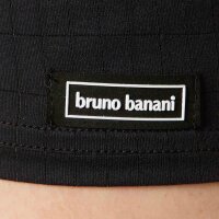 Bruno Banani Herren Tanktop - Check Line 2.0, Rundhals, Polyamid, Karo, Logo, einfarbig Schwarz  M