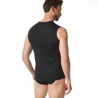 Bruno Banani Mens Tank Top - Check Line 2.0, Round Neck, Polyamide, Check, Logo, Solid Color Black M (Medium)