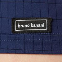 Bruno Banani Mens Tank Top - Check Line 2.0, Round Neck, Polyamide, Check, Logo, Solid Color Dark blue S (Small)