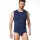 Bruno Banani Mens Tank Top - Check Line 2.0, Round Neck, Polyamide, Check, Logo, Solid Color Dark blue S (Small)