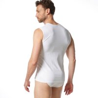 Bruno Banani Herren Tanktop - Check Line 2.0, Rundhals, Polyamid, Karo, Logo, einfarbig Weiß S