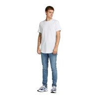 JACK&JONES Mens T-Shirt 7 Pack - JJENOA TEE CREW NECK, Basic, Cotton White/Black S (Small)