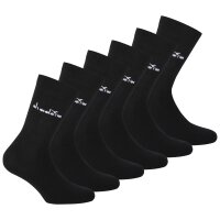 Diadora Unisex Socken, 6er Pack - Sportsocken, Baumwolle, Logo, einfarbig