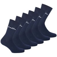 Diadora Unisex Socken, 6er Pack - Sportsocken, Baumwolle, Logo, einfarbig Dunkelblau 43-46