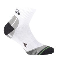 Diadora Unisex Quarter Sports Socks, 6 Pack - Socks, Logo, Pattern White 43-46