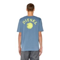 DIESEL Herren T-Shirt - T-JUTS-K3, Rundhals, kurzarm, Jersey, Logo, uni Blau S