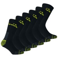 Diadora Unisex Arbeitssocken, 6er Pack - Sportsocken, Baumwolle, Logo, einfarbig Schwarz 39-42