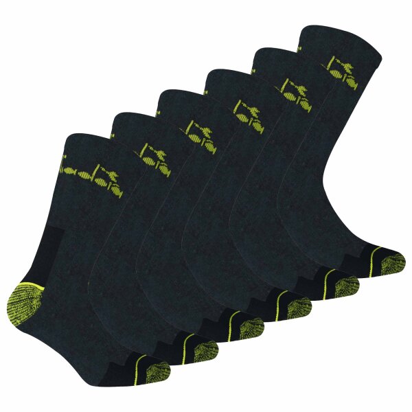 Diadora Unisex Arbeitssocken, 6er Pack - Sportsocken, Baumwolle, Logo, einfarbig Anthrazit 43-46