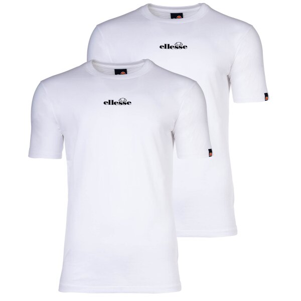 ellesse Herren T-Shirt, OLLIO, 2er Pack - Oberteil, Baumwolle, Rundhals, kurz, Logo, einfarbig