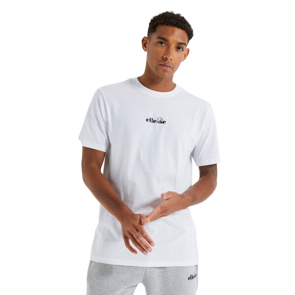 ellesse Herren T-Shirt, OLLIO, 2er Pack - Oberteil, Baumwolle, Rundhals, kurz, Logo, einfarbig Weiß 2XL