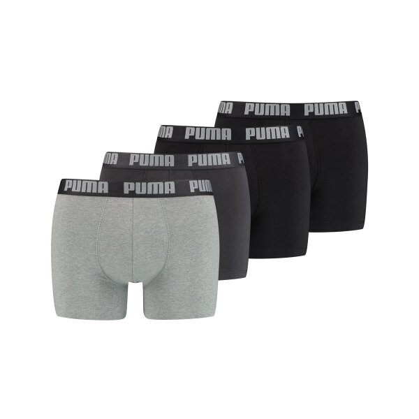 PUMA Herren Boxer Shorts, Multipack - Basic Boxer ECOM, Cotton Stretch, Everyday Schwarz/Grau S 8er Pack (2x4P)