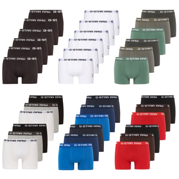 G-STAR Herren Shorts 6er Pack - Classic Trunk, Logobund