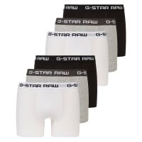 G-STAR Herren Shorts 6er Pack - Classic Trunk, Logobund Grau/Schwarz/Weiß 2XL