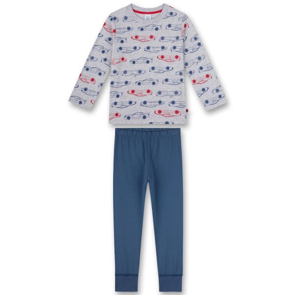 Sanetta Jungen Schlafanzug - Nachtwäsche, Pyjama, Baumwolle, Autos, lang