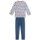 Sanetta Jungen Schlafanzug - Nachtwäsche, Pyjama, Baumwolle, Autos, lang Grau/Blau 104