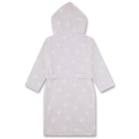 Sanetta Mädchen Bademantel - Terry Fleece, Kapuze, Taschen, Sterne Hellgrau/Weiß 116