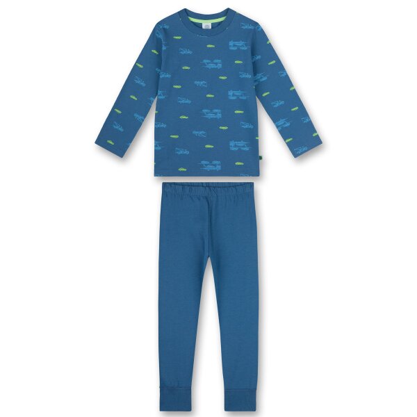 Sanetta Jungen Schlafanzug - Nachtwäsche, Pyjama, lang, Bio-Baumwolle, Autos