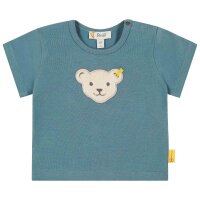Steiff Baby T-Shirt - Basic, Short Sleeve, Teddy Application, Cotton Stretch, Plain