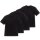 SCHIESSER Herren American T-Shirt 4er Pack - 1/2 Arm, Unterhemd, V-Ausschnitt Schwarz M