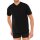 SCHIESSER Herren American T-Shirt 4er Pack - 1/2 Arm, Unterhemd, V-Ausschnitt Schwarz M