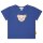 Steiff Baby T-Shirt - Basic, Short Sleeve, Teddy Application, Cotton Stretch, Plain Blue 80