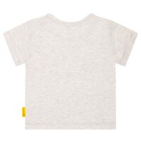Steiff Baby T-Shirt - Basic, Short Sleeve, Teddy Application, Cotton Stretch, Plain Grey 80