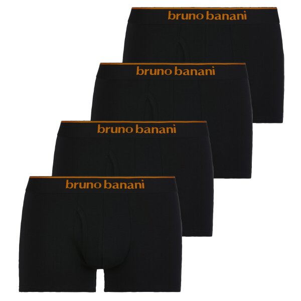 Bruno Banani Mens Boxer Shorts, 2-pack - Quick Access, underpants, solid color, cotton Black S (Small)