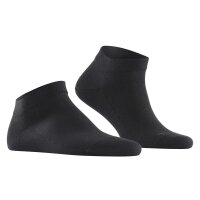 FALKE Herren Sneakersocken - Sensitive London, Socken, Baumwolle, Logo, einfarbig Schwarz 39-42