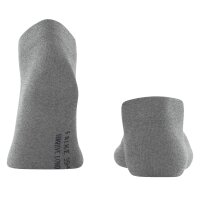FALKE Herren Sneakersocken - Sensitive London, Socken, Baumwolle, Logo, einfarbig Grau 43-46
