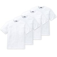 SCHIESSER Herren American T-Shirt 4er Pack - 1/2 Arm, Unterhemd, Rundhals Weiß S