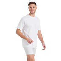 SCHIESSER Herren American T-Shirt 4er Pack - 1/2 Arm, Unterhemd, Rundhals Weiß S