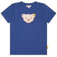 Steiff childrens T-Shirt - Basic, Short Sleeve, Teddy Application, Cotton Stretch, Plain