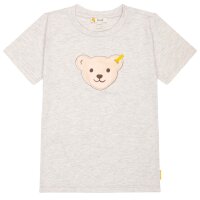 Steiff childrens T-Shirt - Basic, Short Sleeve, Teddy Application, Cotton Stretch, Plain