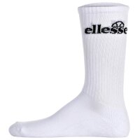 ellesse Unisex Sport Socks, 7 Pair - Trego Sport Sock, Crew Socks, Tennis, Ribbed Cuff, Logo White 40-42 (UK 6-8.5)