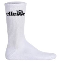 ellesse Unisex Sport-Socken, 7 Paar - Trego Sport Sock, Crew Socks, Tennis, Ripp-Bündchen, Logo Weiß 43-46,5