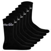 ellesse Unisex Sport Socks, 7 Pair - Trego Sport Sock, Crew Socks, Tennis, Ribbed Cuff, Logo Black 40-42 (UK 6-8.5)