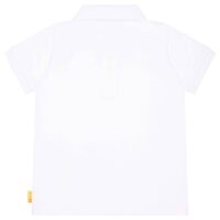 Steiff Kinder Polo-Shirt - Basic, Kurzarm, Teddy-Applikation, Baumwolle, uni Weiß 92