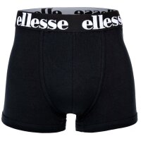 ellesse Herren Boxer Shorts, 7er Pack - Yema 7 Pack Boxer Shorts, Logo, Cotton Stretch Schwarz S