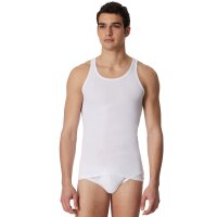 SCHIESSER Herren Unterhemd 4er Pack - Sport-Jacke, Original Feinripp Weiß M