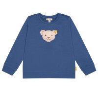 Steiff childrens sweatshirt - teddy application, squeaker, cotton stretch, uni