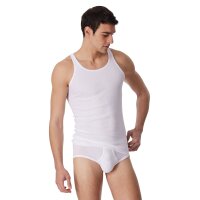 SCHIESSER Herren Unterhemd 3er Pack - Sport-Jacke, ohne Arm, Original Feinripp, einfarbig Weiß M