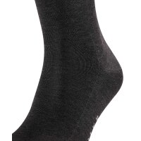 FALKE Herren Socken - Tiago, Strümpfe, Baumwolle, Logo, lang, einfarbig Dunkelgrau 43-44