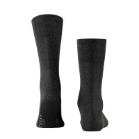 FALKE Mens Socks - Tiago, Socks, Cotton, Logo, long, solid color Dark gray 43-44