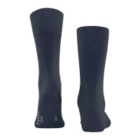 FALKE Herren Socken - Tiago, Strümpfe, Baumwolle, Logo, lang, einfarbig Blau 41-42