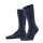 FALKE Herren Socken - Tiago, Strümpfe, Baumwolle, Logo, lang, einfarbig Blau 41-42