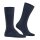 FALKE Herren Socken - Tiago, Strümpfe, Baumwolle, Logo, lang, einfarbig Blau 45-46