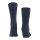 FALKE Herren Socken - Tiago, Strümpfe, Baumwolle, Logo, lang, einfarbig Blau 45-46