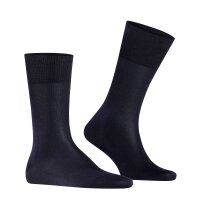 FALKE Herren Socken - Tiago, Strümpfe, Baumwolle, Logo, lang, einfarbig Dunkelblau 43-44